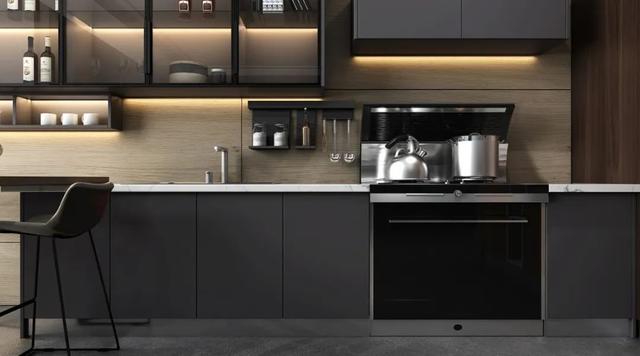 2020火星人櫥柜新品 小戶型搭配集成灶，輕松打造現代輕奢感